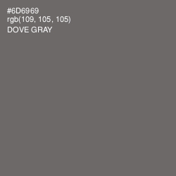#6D6969 - Dove Gray Color Image
